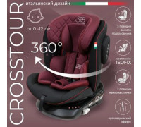 Детское автокресло Sweet Baby Crosstour 360 SPS Isofix 0-36 винный/черный