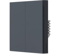 Выключатель Aqara Smart Wall Switch H1 двухклавишный без нейтрали графит