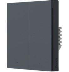 Выключатель Aqara Smart Wall Switch H1 двухклавишный без нейтрали графит