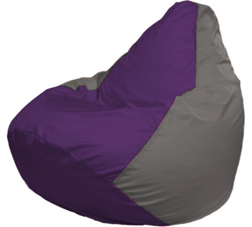 Кресло-мешок Flagman Груша Макси Г2.1-72 серый/фиолетовый