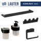 Держатель для туалетной бумаги и освежителя Lauter 21TS3019 + 21TS3021 + 21TS3009 + 21TS3015 + 21TS3002 Matt Black, 5 предметов