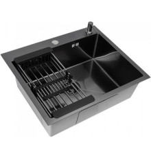 Кухонная мойка Diamond 600*500, коландер, дозатор BLACK DECOR