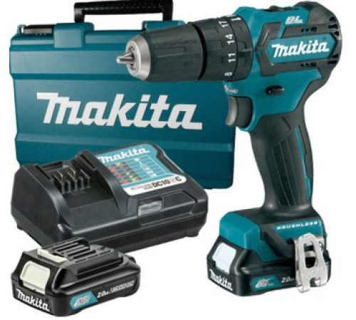 Дрель-шуруповерт Makita DF332DWAE с 2-мя АКБ, кейс