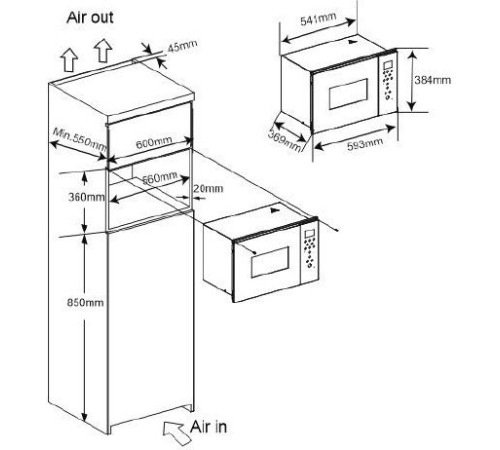 Микроволновая печь ZorG MIO256 S black черный