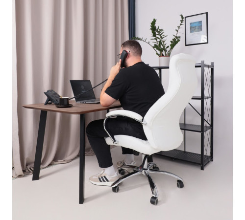 Офисное кресло AksHome Mastif Eco экокожа, белый