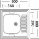 Кухонная мойка Mixline 310355 левая, матовая, 0.4 мм