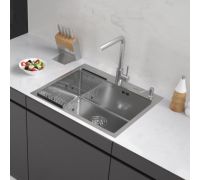 Кухонная мойка ARFEKA ECO AR мойка 600*500, коландер F, дозатор SATIN