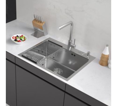 Кухонная мойка ARFEKA ECO AR мойка 600*500, коландер F, дозатор SATIN