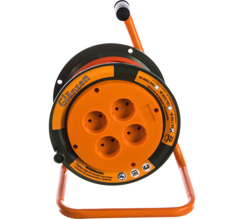Удлинитель Glanzen EB-30-002 30 м, оранжевый