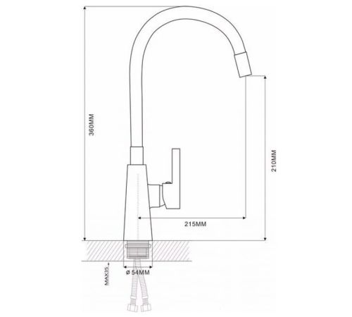 Смеситель Ekko E4205-E58 красный