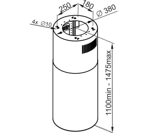 Кухонная вытяжка MAUNFELD Lee Isla 39 белый