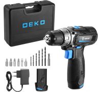 Дрель-шуруповерт Deko DKCD12V PRO 083-1007 с 2-мя АКБ, кейс
