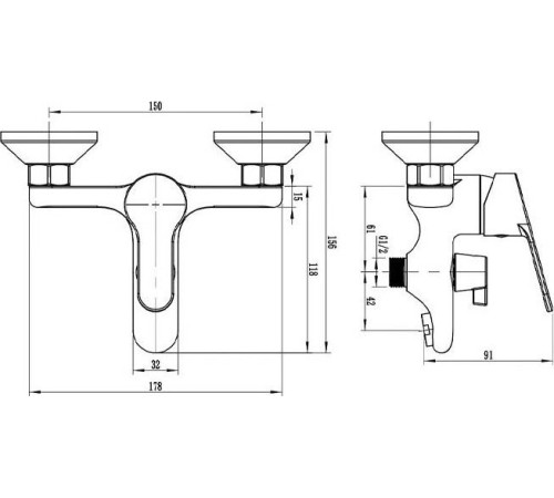 Смеситель Voda Aqua AQ54