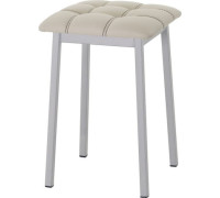 Табурет AMC Comfort 7К5.3 кожзам, бежевый/серебристый