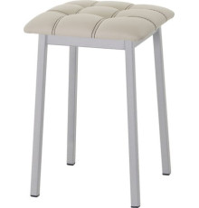 Табурет AMC Comfort 7К5.3 кожзам, бежевый/серебристый