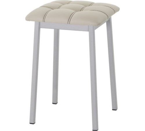 Табурет AMC Comfort 7К5.3 кожзам, бежевый/серебристый