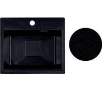 Кухонная мойка Marblan Comfort 48 черный, с сифоном