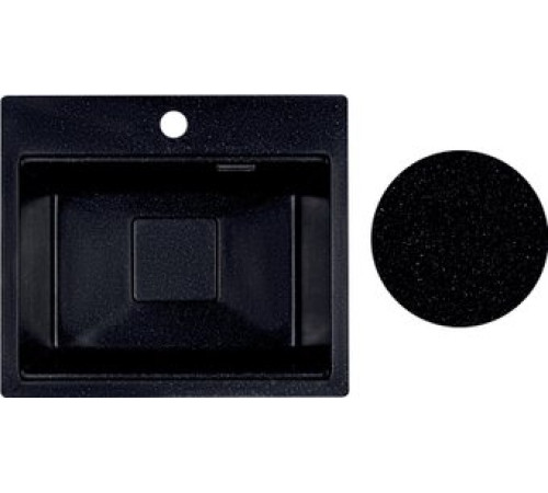 Кухонная мойка Marblan Comfort 48 черный, с сифоном