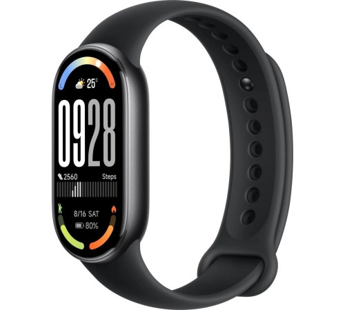 Фитнес-браслет Xiaomi Smart Band 10 черный, с черным силиконовым ремешком, международная версия