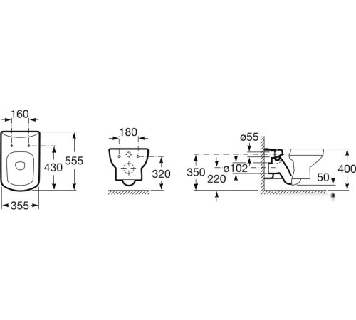 Унитаз Roca Dama Senso 346517000+ZRU9000040 с крышкой