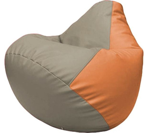 Кресло-мешок Flagman Груша Макси Г2.3-0220 светло-серый/оранжевый