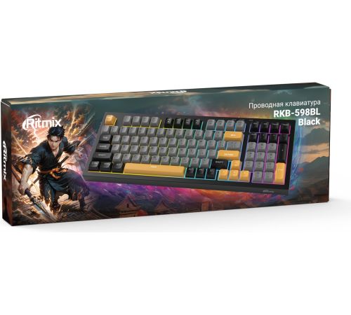 Клавиатура Ritmix RKB-598BL черный/серый