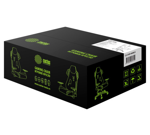 Кресло CACTUS CS-CHR-090BLR черный/красный