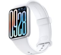 Фитнес-браслет Xiaomi Smart Band 9 Pro серебристый, с белым силиконовым ремешком, международная версия