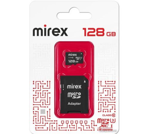 Карта памяти Mirex microSDXC 13613-AD3UH128 128GB с адаптером