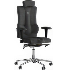 Офисное кресло Kulik System Elegance азур/хром, черный с подголовником
