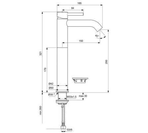 Смеситель Ideal Standard Ceraline Vessel BC269AA