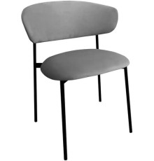 Стул M-City Леонардо 455M05728 H-09 светло-серый велюр/черный