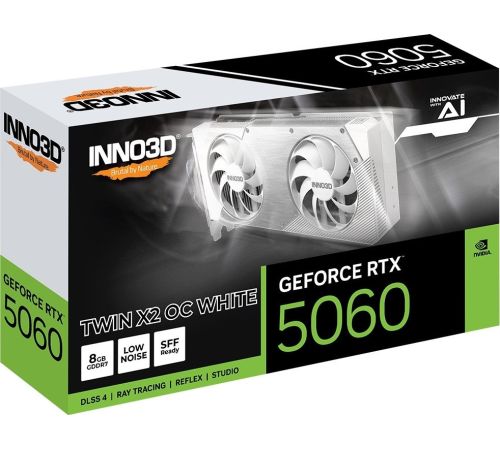 Видеокарта Inno3D GeForce RTX 5060 Twin X2 OC White N50602-08D7X-195070W