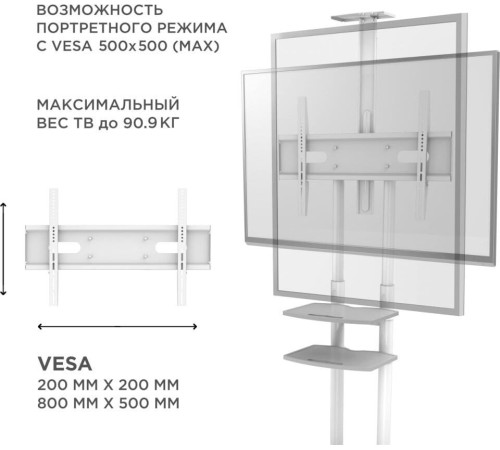 Стойка для телевизора Onkron TS1881W белый
