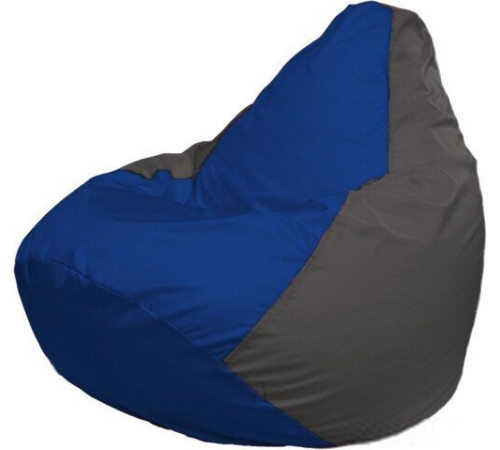 Кресло-мешок Flagman Груша Макси Г2.1-118 серый темный/синий