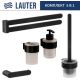 Набор аксессуаров для ванной Lauter 21TS3019 + 21TS3021 + 21TS3013 + 21TS3004 + 21TS3023 Matt Black, 5 предметов
