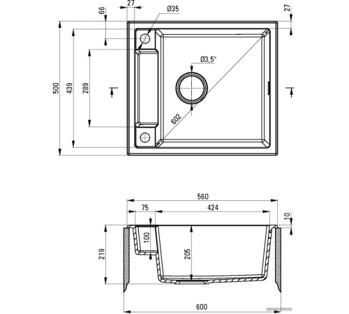 Кухонная мойка Deante Magnetic ZRM N103