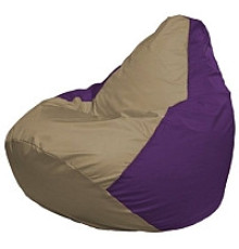 Кресло-мешок Flagman Груша Мини L Г0.1-79 темно-бежевый/фиолетовый