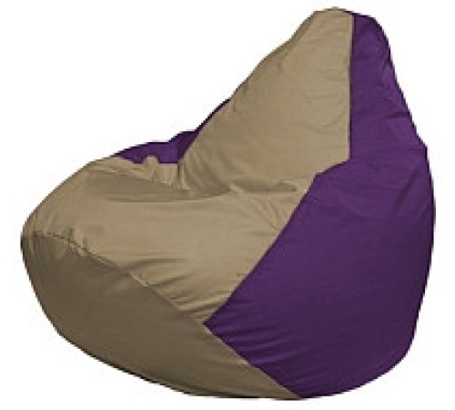 Кресло-мешок Flagman Груша Мини L Г0.1-79 темно-бежевый/фиолетовый