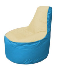 Кресло-мешок Flagman Трон Т1.1-2013 бежевый/голубой