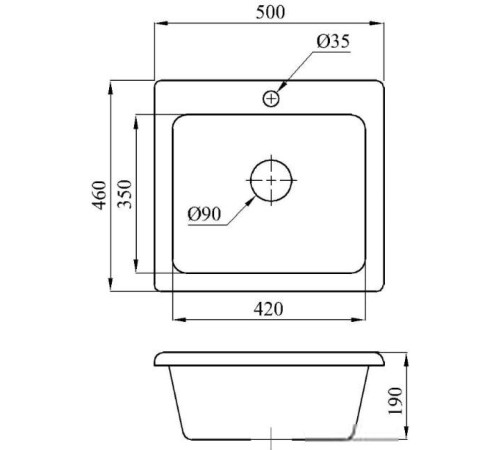 Кухонная мойка БелЭворс Mini грей