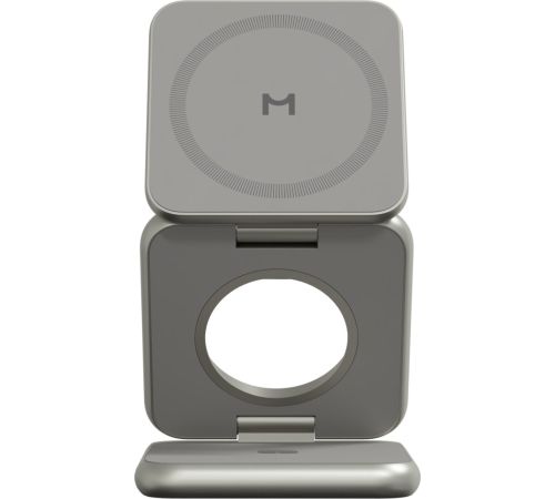 Беспроводное зарядное Magssory Fold Pro 3 в 1 WCH063 титановый