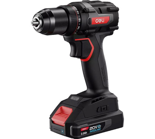 Ударная дрель-шуруповерт Deli CZ20-2A4 с 1-им АКБ, сумка