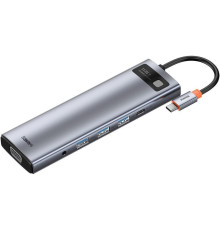 Док-станция Baseus Metal Gleam Series 11-in-1 Multifunctional HUB Type-C Hub Docking Station CAHUB-CT0G
