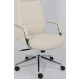 Офисное кресло AksHome Elema кремовая экокожа/хромированный металл