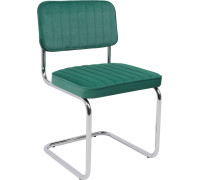 Офисный стул AksHome Славия Люкс Kiton 709 зеленый велюр/хром