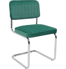 Офисный стул AksHome Славия Люкс Kiton 709 зеленый велюр/хром