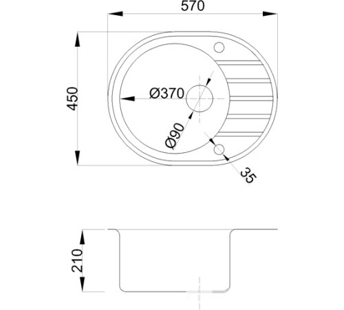 Кухонная мойка БелЭворс New Lux L олово, без сифона