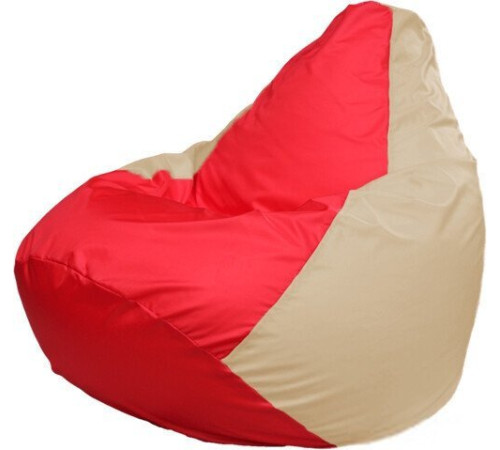 Кресло-мешок Flagman Груша Макси Г2.1-174 бежевый/красный