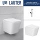 Унитаз подвесной Lauter Square с жестким сиденьем Soft Close 214903 + Breez 21GN7071CH скрытое крепление